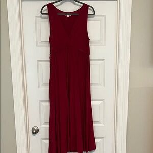 Max Studio Deep Red Maxi Dress